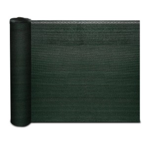 Grüne Karat Zaunblende Marius 1x10m, Schattiergewebe auf Rolle mit Befestigung.