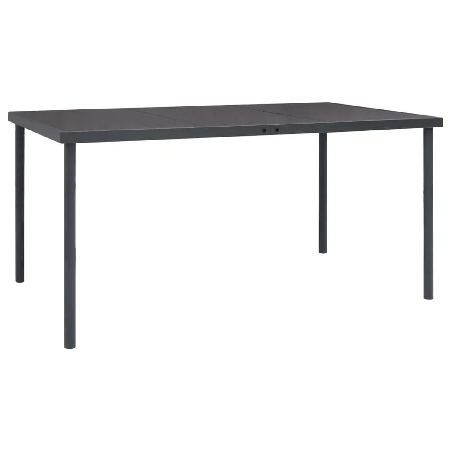 DELUKE Outdoor-Esstisch MELO Anthrazit 150x90x74cm Stahl Gartentisch Metall Outdoortisch Terrassentisch