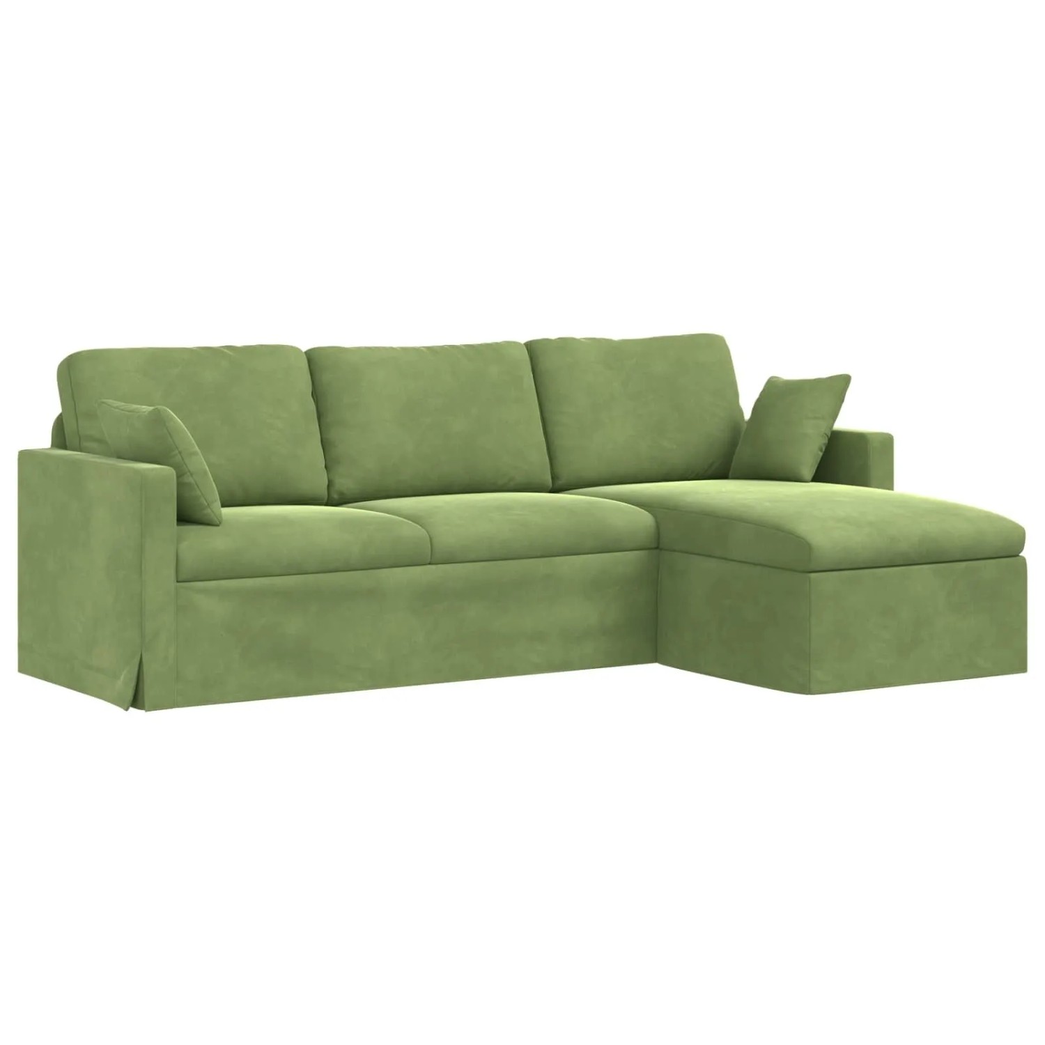 vidaXL Sofa Hellgrün 198 x 134 x 80 cm Samt 42024470