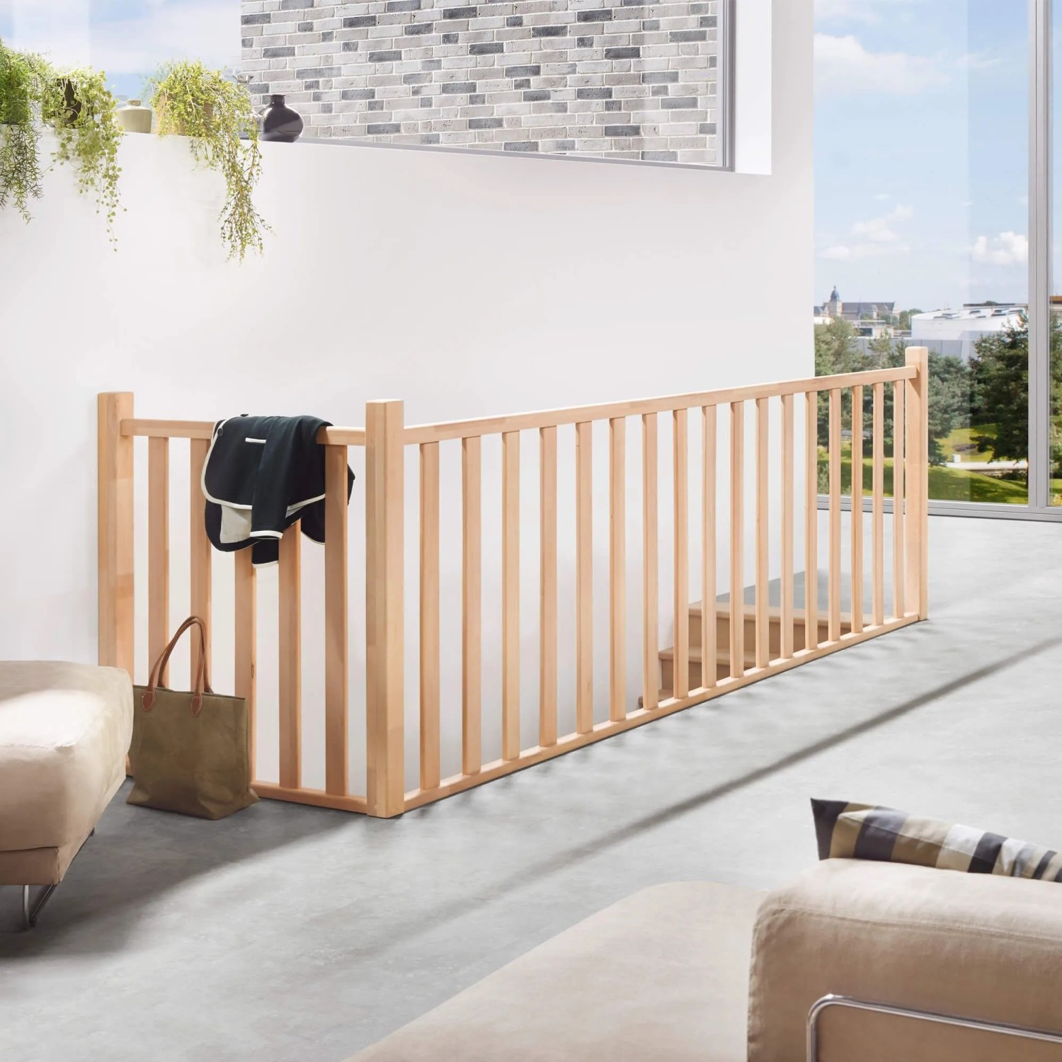 Treppen Intercon Brüstungsgeländer Casablanca Massivholz Buche Naturbelassen 320 cm Länge