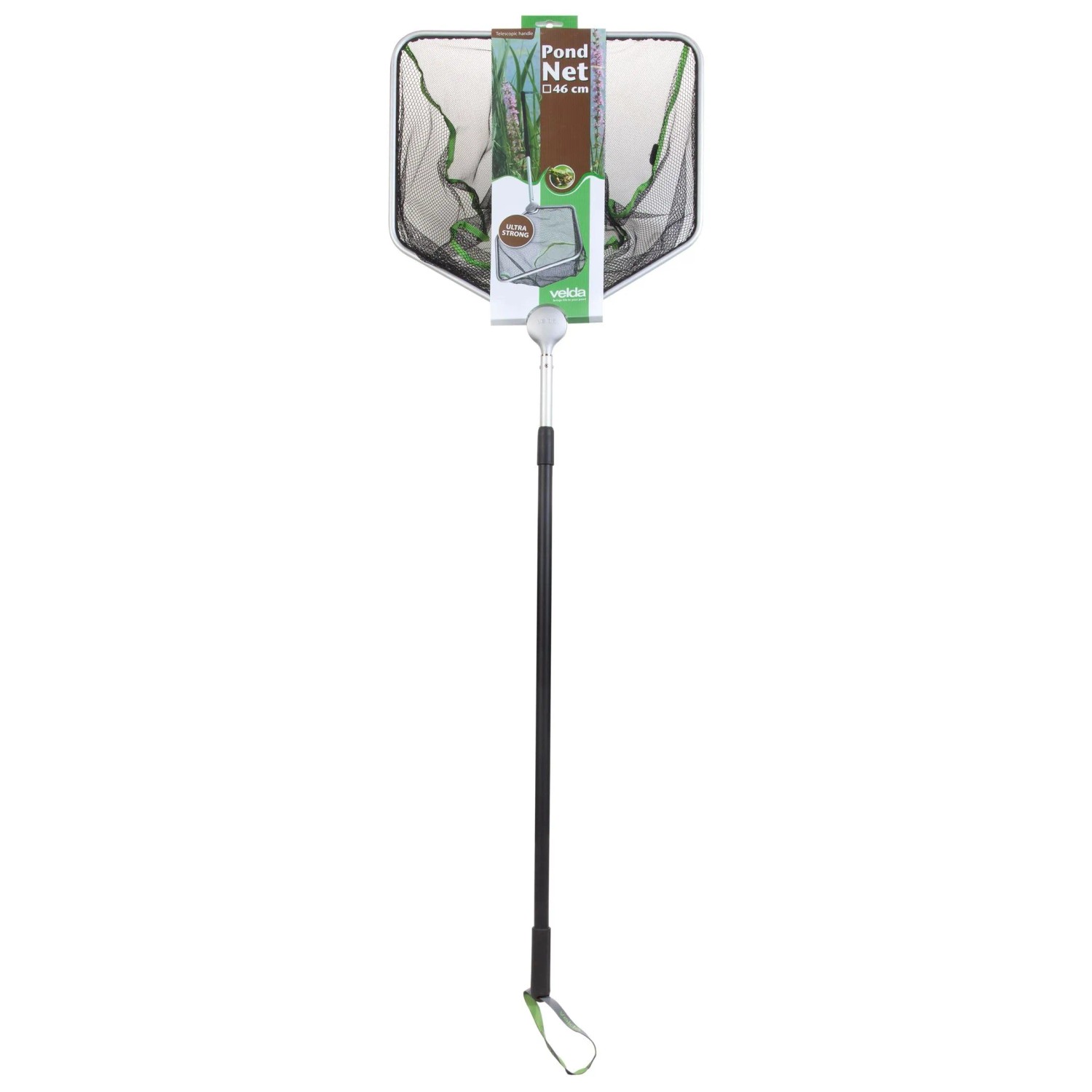 Velda Pond Net viereckig 46 cm Teich Kescher mit Teleskopstiel 180 cm