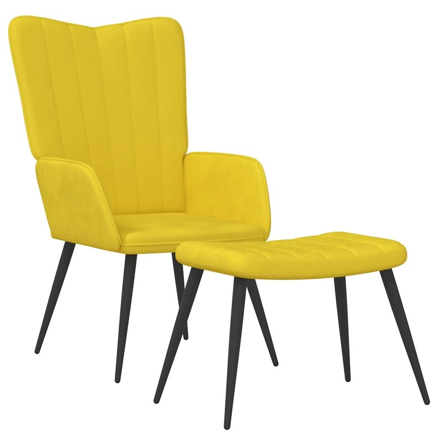 vidaXL Relaxsessel mit Hocker Senfgelb Samt 327695 günstig online kaufen
