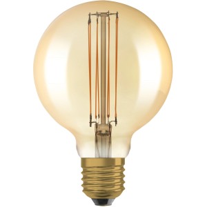 Osram LED-Leuchtmittel E27 in Globeform, 8,8W, warmweißes Licht. Dimmbare LED Lampe für stimmungsvolle Beleuchtung.