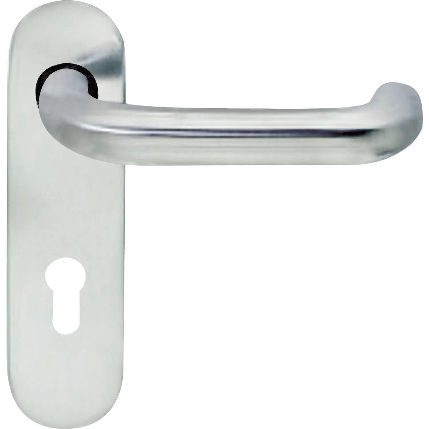 Bks Drückerlochteil B 72110 mit Kurzschild Pz 72 mm für Außen Rund Silber