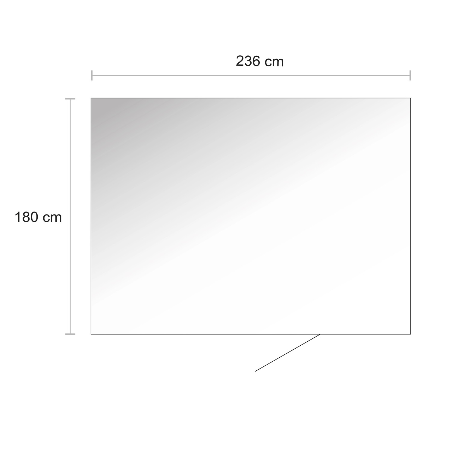 Skizze des Biohort Metall-Gerätehauses Neo 1B in Dunkelgrau-Metallic mit Maßangaben.