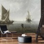 Erismann Fototapete Zooom Anchored Ships mit Segelschiffen und maritimer Szene.
