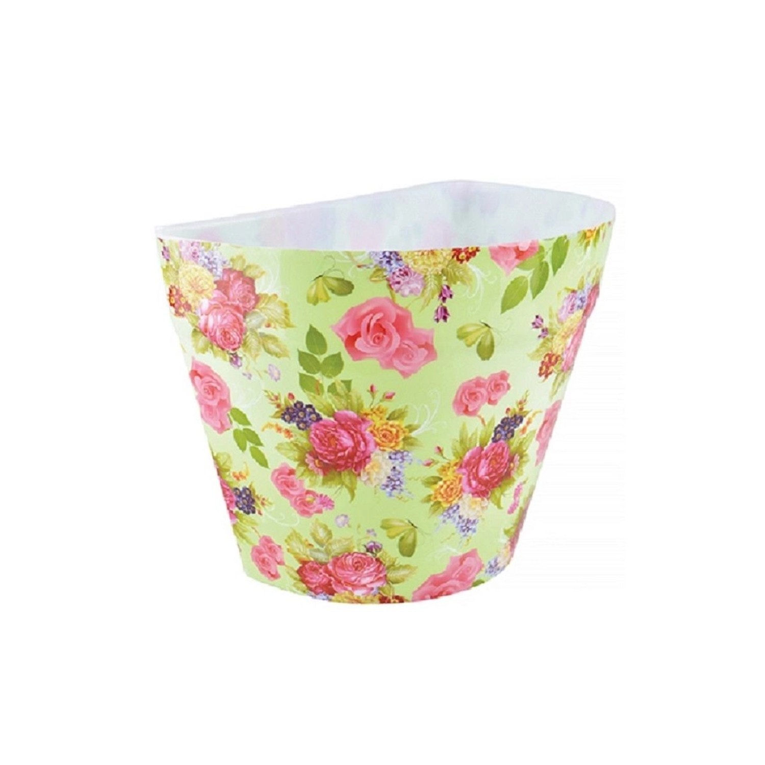 Jet-Line Blumentopf Halbrund mit Blumenmuster in Bunt für Balkongeländer 3e günstig online kaufen