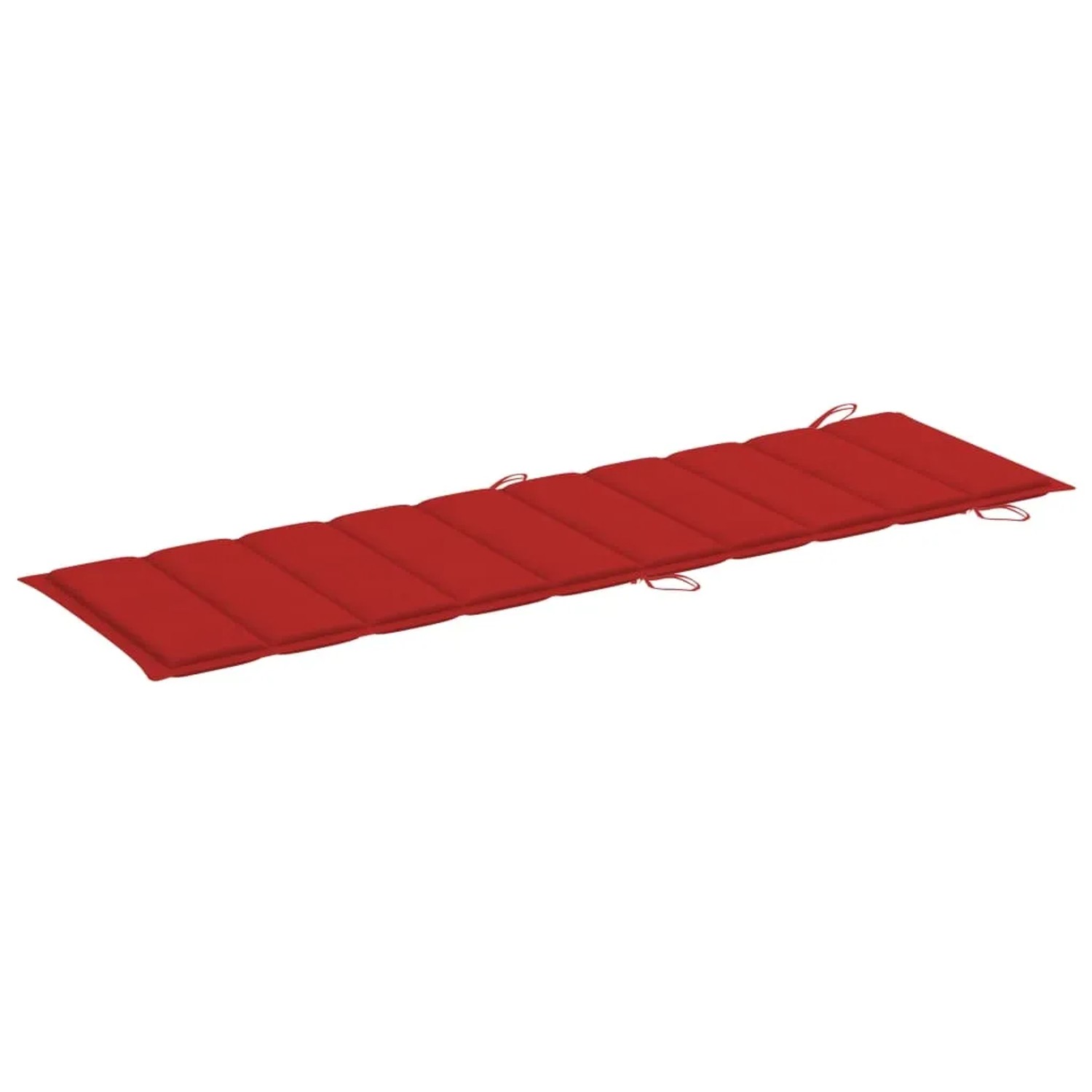 Rote Auflage für vidaXL Schaukelliege aus Teakholz, passend für Garten, Terrasse oder Balkon.