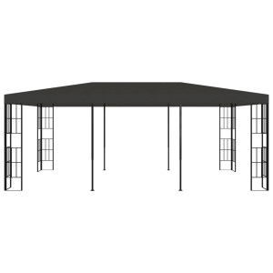 vidaXL Pavillon 3x6 m in Anthrazit, ideal für Garten & Terrasse. Sonnenschutz mit Stahlrahmen und Polyesterdach.