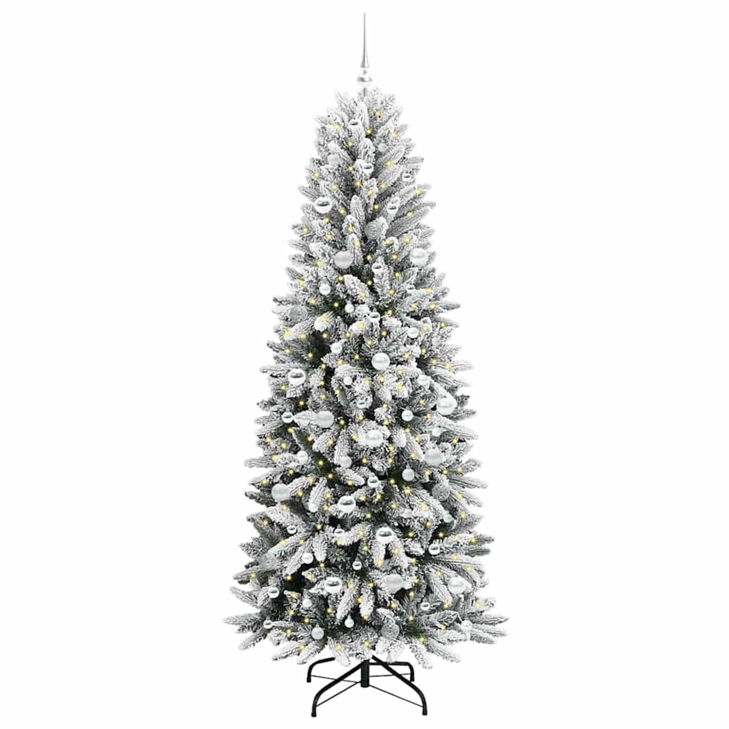 vidaXL Künstlicher Weihnachtsbaum mit 300 LEDs Weiß 78 x 78 x 210 cm 3396062
