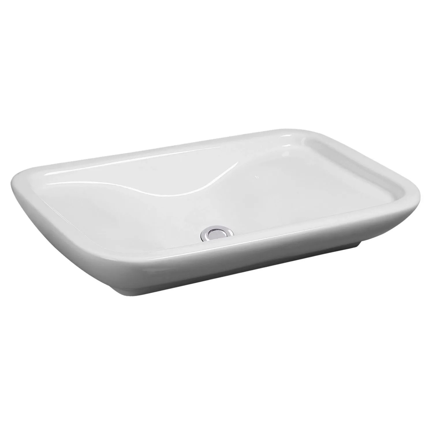 NEG Aufsatz-Waschbecken Uno31A Rechteckig 41,5T x 69,5B x 12H cm
