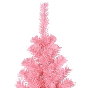 Detailaufnahme: Rosa künstlicher Weihnachtsbaum, 180 cm hoch.