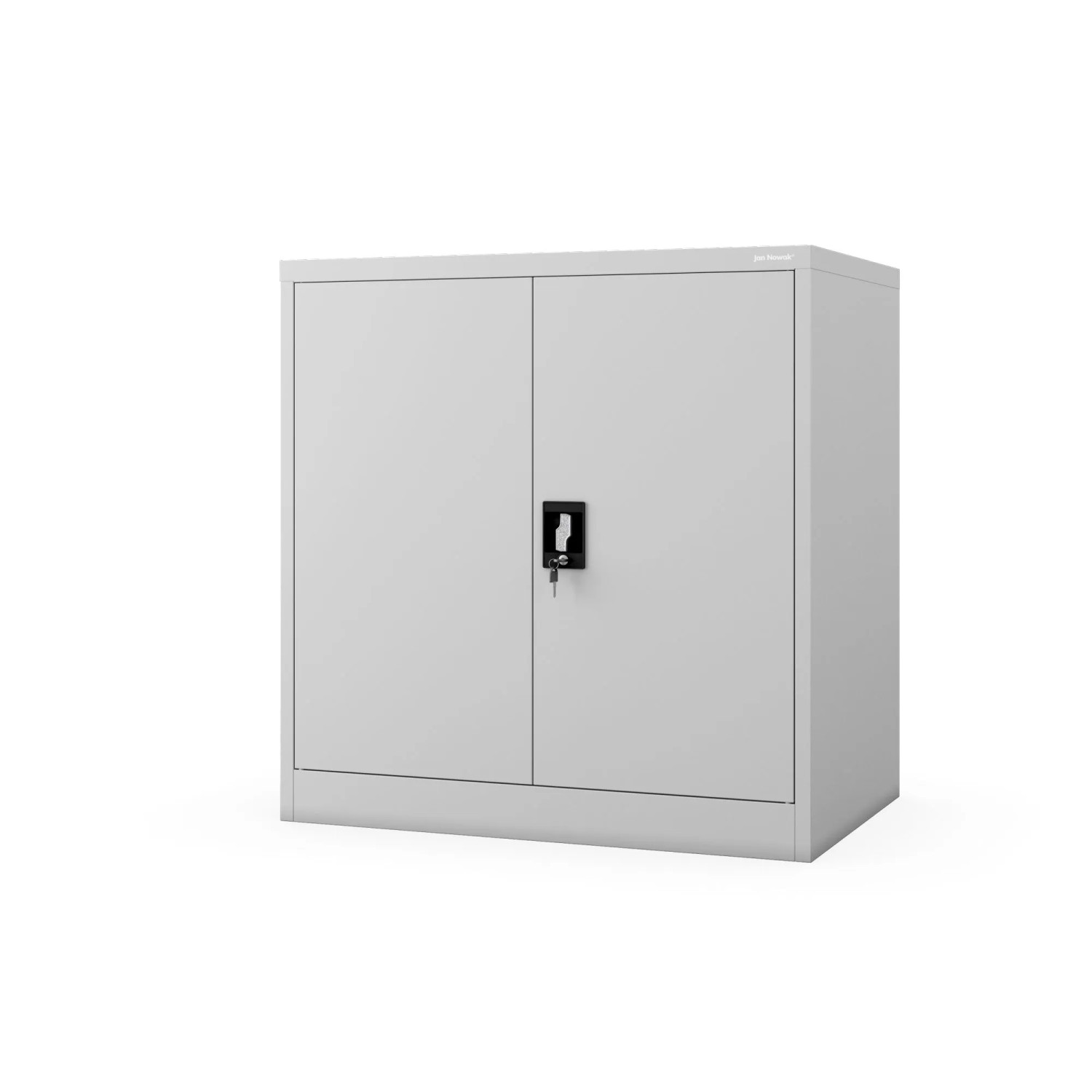 Jan Nowak Abschließbarer Metallschrank für Büro und Werkstatt BEATA D600 93 x 90 x 60 cm Grau