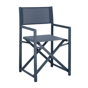 Bizzotto Regiestuhl Taylor, 56x48 cm, Navy, klappbarer Gartenstuhl für Balkon & Terrasse.