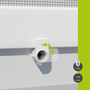 Windhager IS Vorreiber Montage-Set, anthrazit, 4 Stück zur Insektenschutz-Befestigung am Fenster.