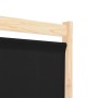 Detailansicht des schwarzen VidaXL Raumteilers mit Holzrahmen, ideal als Wanddekoration.