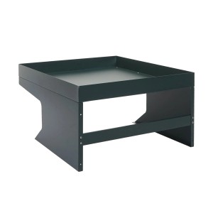 Grüne Mähroboter-Garage MCW G60 mit Pflanzkasten, Wetterschutz für Rasenroboter.