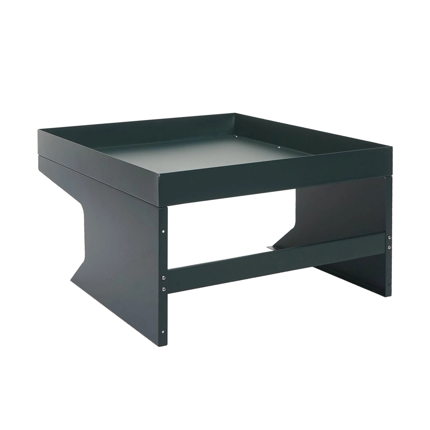 Grüne Mähroboter-Garage MCW G60 mit Pflanzkasten, Wetterschutz für Rasenroboter.