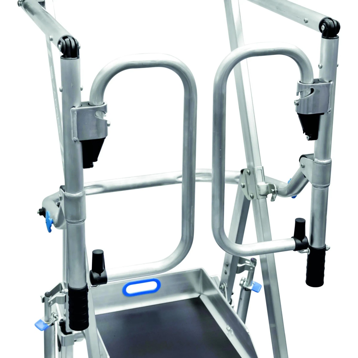 Zarges Teleskop-Plattformleiter ZAP SAFEMASTER MAX S mit 5 Stufen, höhenverstellbar.