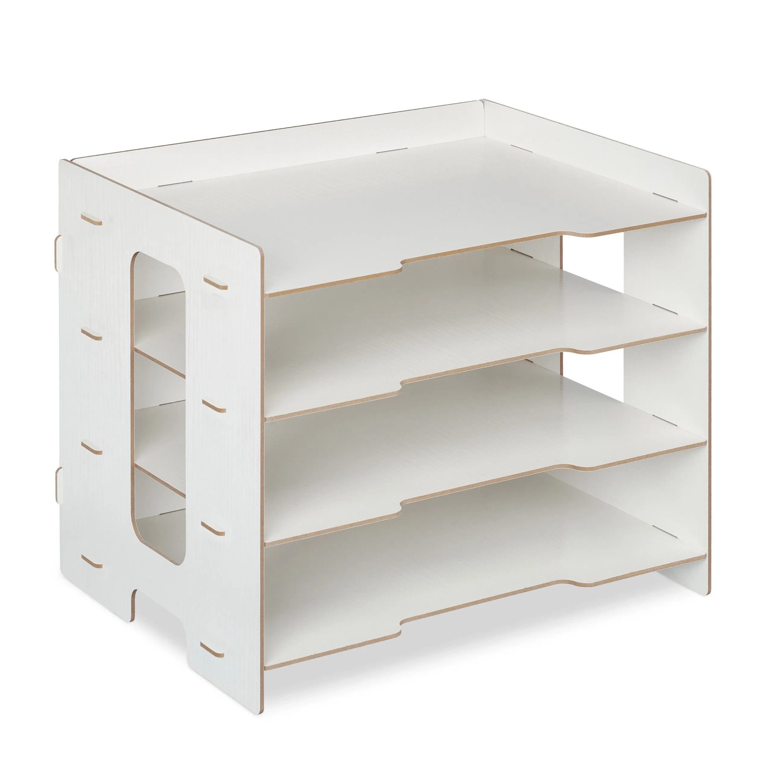 Relaxdays Briefablage MDF Weiß mit 3 Fächern 27 cm x 32,5 cm x 25 cm 1,2 kg