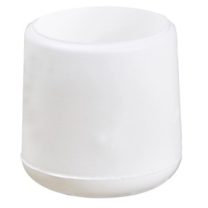 Weiße Wagner Kappe EH 0627 (Ø 1,8 cm) für Stahlrohrmöbel, 4er-Set.