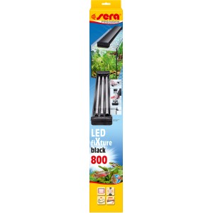 Verpackung der Sera Aquarium Aufsatzlampe LED Fixture 800 Black für Aquarienbeleuchtung.