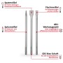 Einhell Meißel-Set SDS Max, 3-teilig: Spitz-, Flach- und Spatmeißel für Abbrucharbeiten.
