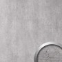 Graues WallFace Wandpaneel in Betonoptik, matt, 2600x1000 mm.