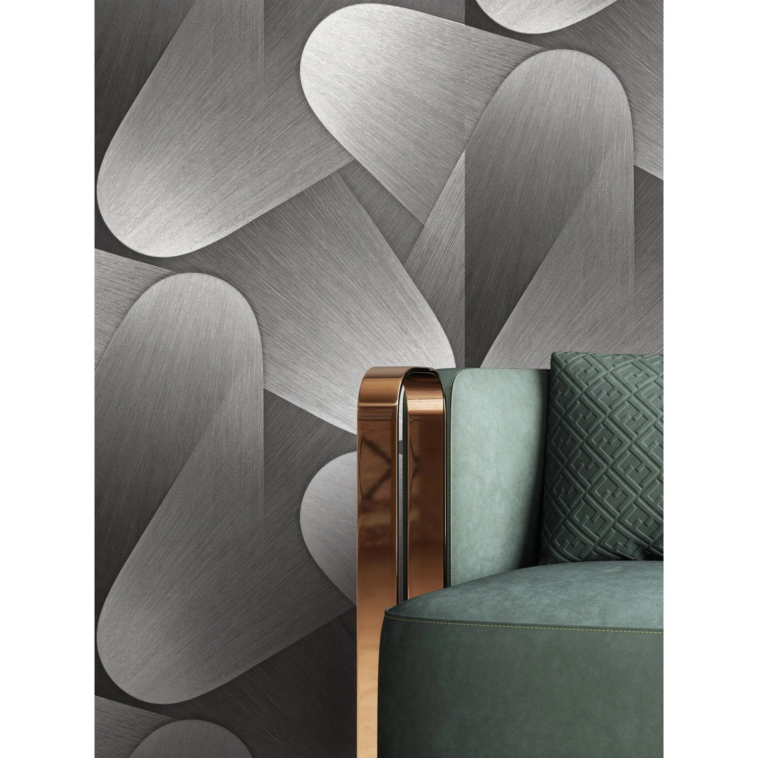 Newroom Vliestapete Nuccio Silber Grafik Modern Strukturiert FSC®_4