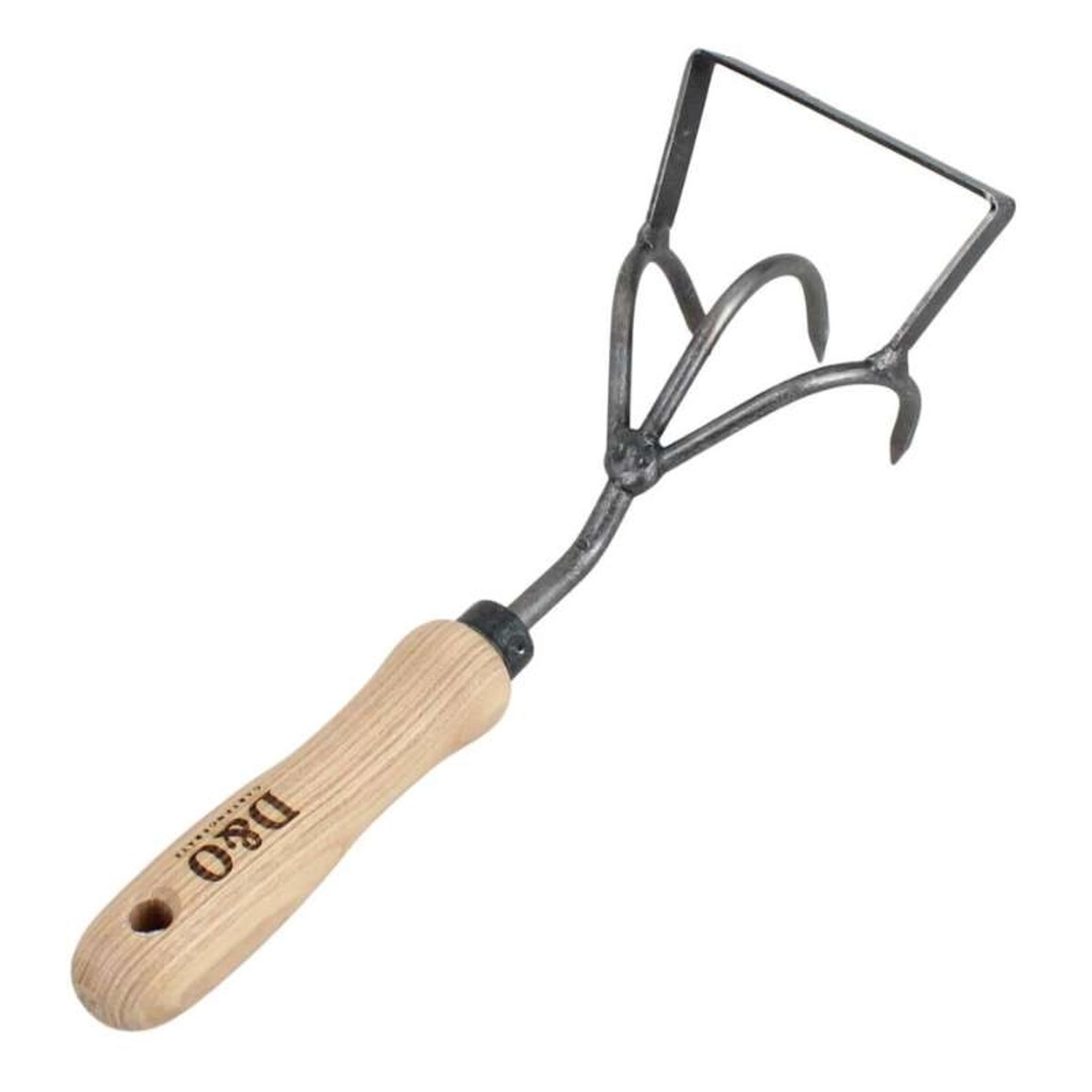 D&O Handkultivator mit Jätemesser und Holzgriff