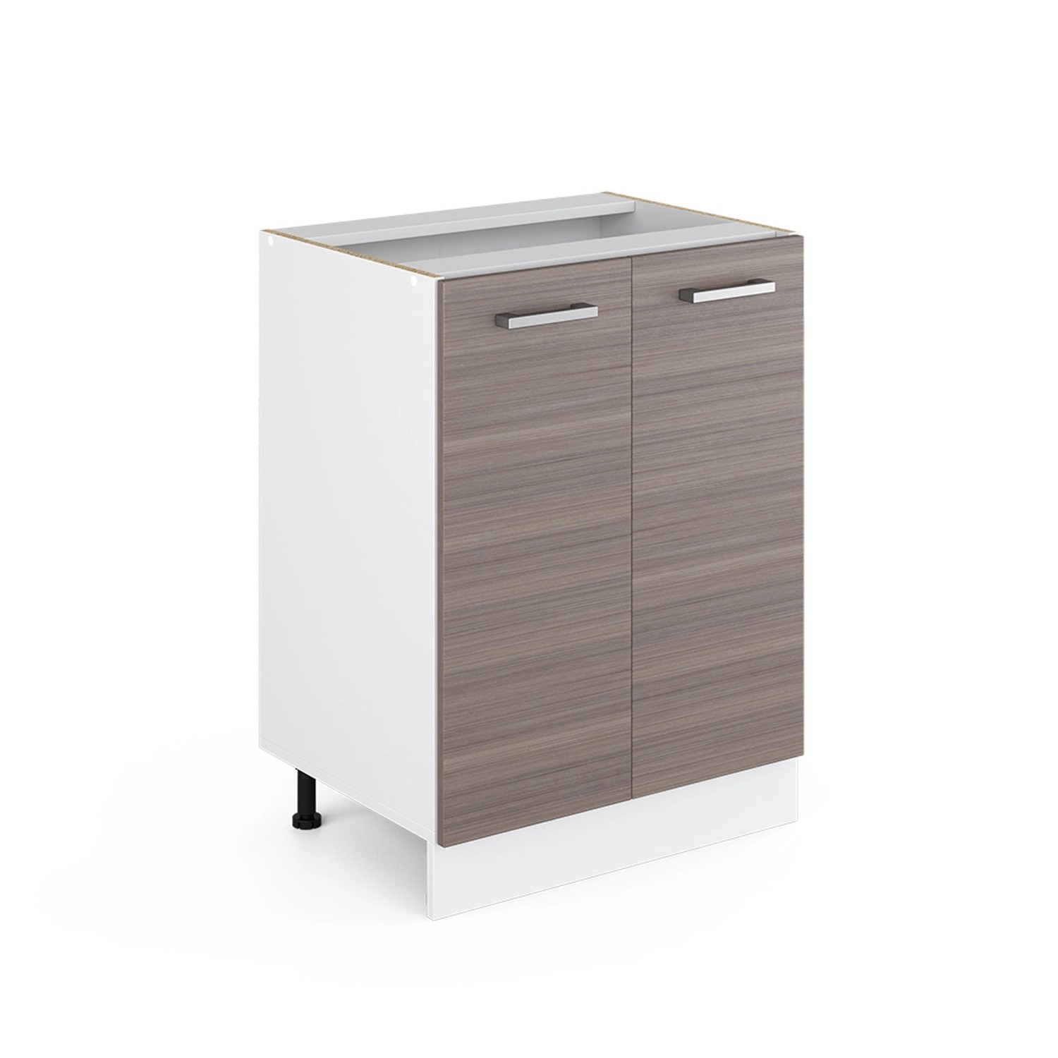 Vicco Küchenunterschrank R-Line Küchenkommode Grau/Weiß 60 cm ohne Arbeitsp günstig online kaufen