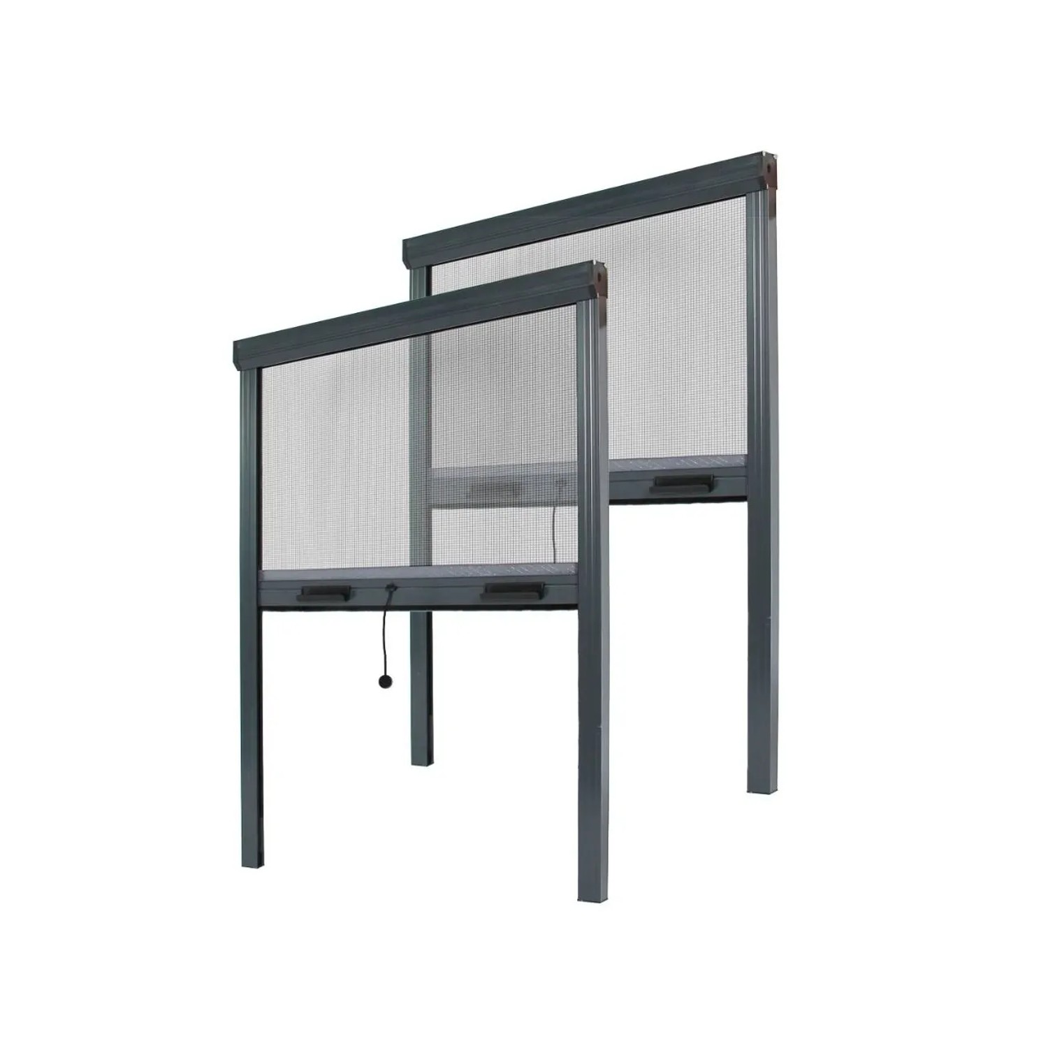Avosdim Insektenschutzrollo 100 x 160 cm Anthrazit Gewebe Grau zum Schrauben LOT2