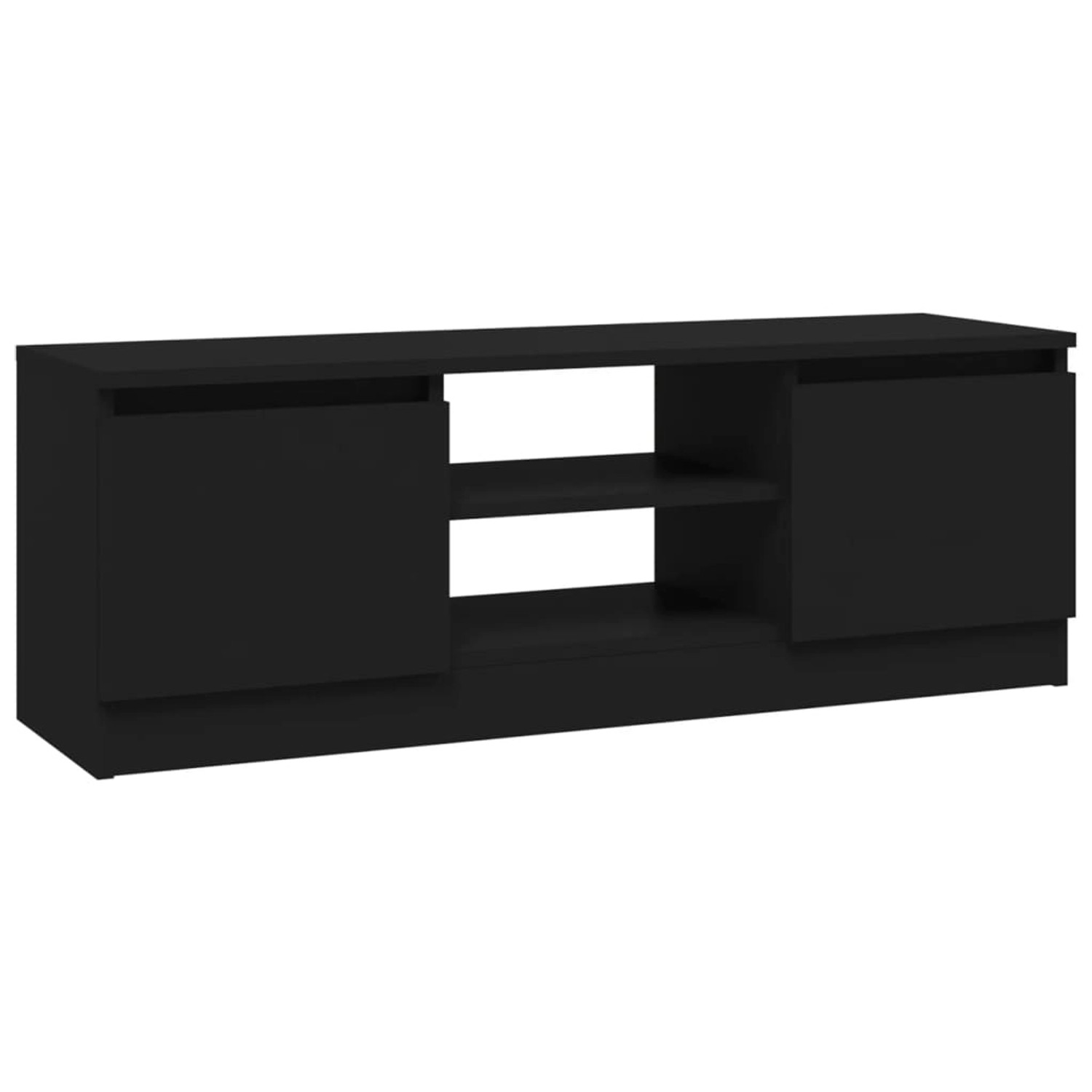 vidaXL TV-Schrank mit Tür Schwarz 102x30x36 cm 823351