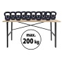 rikta Werkbank 159 cm mit Gewichten, Belastbarkeit 200 kg, ideal für Werkstatt & Hobby.
