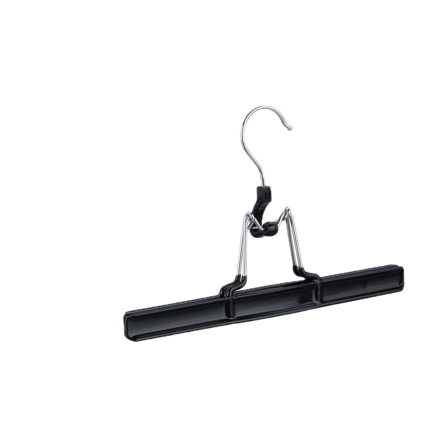 Relaxdays Hosenbügel Metall Schwarz Gummiert 20er Pack 15,8 x 26 x 3 cm