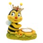 2er Set Deko Bienen mit Teelichthalter aus Keramik für Garten oder Zuhause.