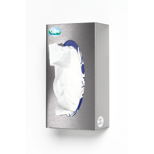 PROREGAL Robuster Wandspender Für Handschuhe 1 Fach HxBxT 25 x 13 x 8 cm Edelstahl Silber