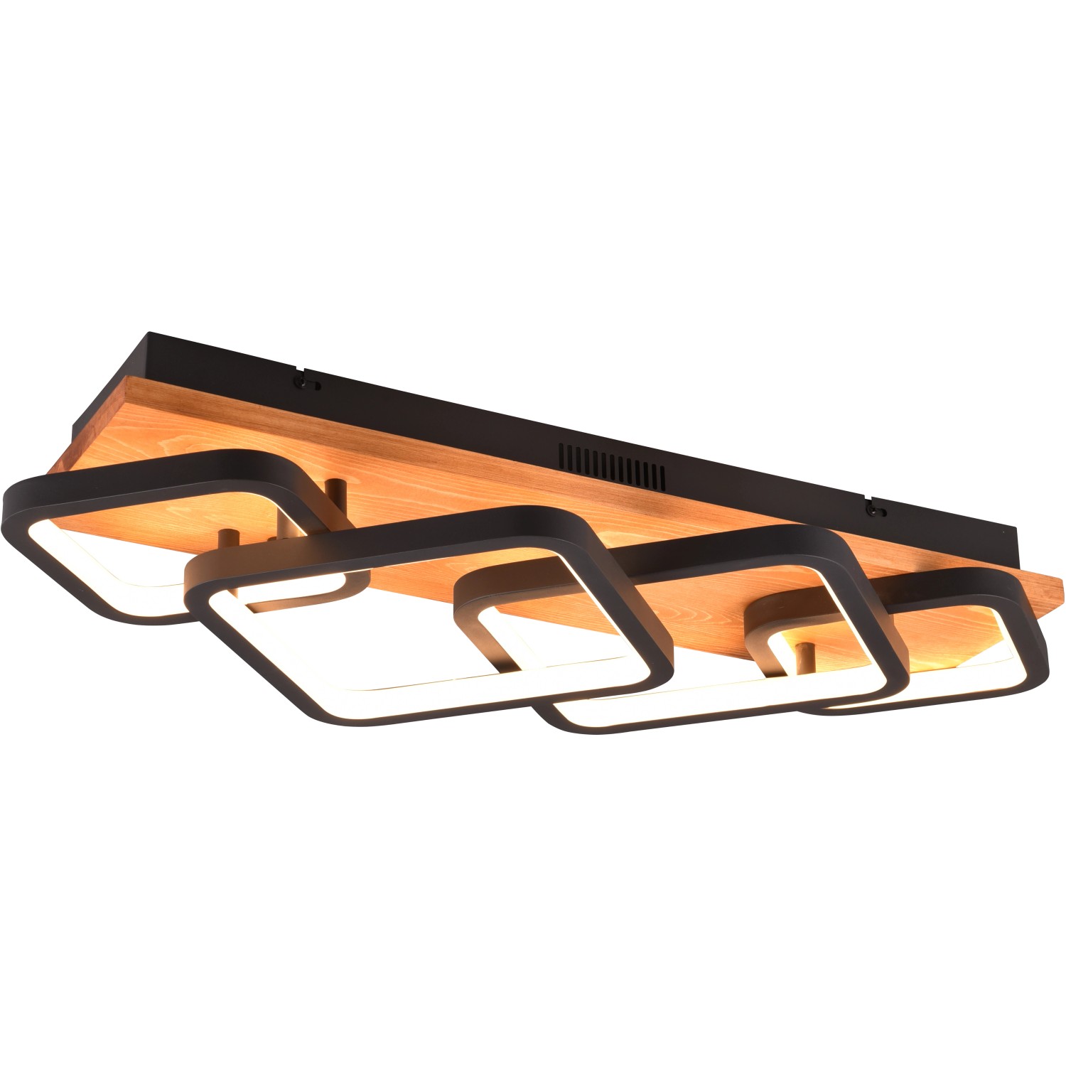 Trio LED Deckenleuchte Rama Schwarz matt