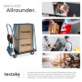 Tectake Plattformwagen  Klappbarer Handgriff Mit Aufbewahrungsfach 2 Block  und 2 Drehrollen  73 x 47 x 83 cm Schwarz_5