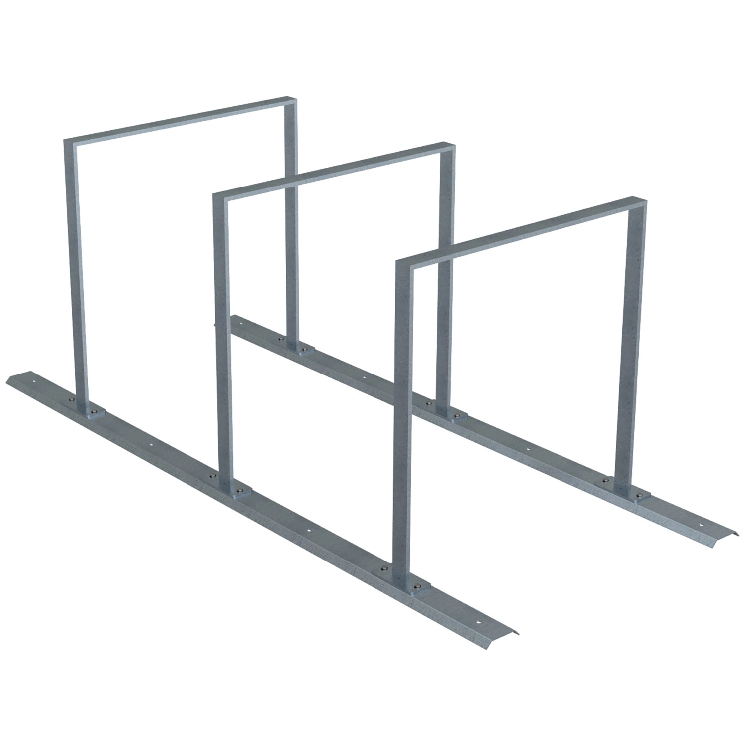 Schake Fahrradanlehnbügel-Reihenanlage für 3 Einstellplätze Feuerverzinkt