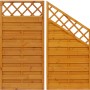 Sichtschutzzaun-Element Country, lasiert in Pinienfarben, verschiedene Größen.