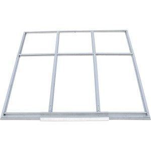 Duramax Metall-Unterkonstruktion Riverton 6x4, silbernes Gartenhaus-Zubehör für hohe Stabilität.