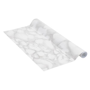 Venilia Klebefolie Marmor Grau, 67,5x150cm, selbstklebend für Möbel & Bastelarbeiten.