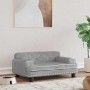 vidaXL Hundebett Hellgrau 70x45x30 cm Samt 171883_2