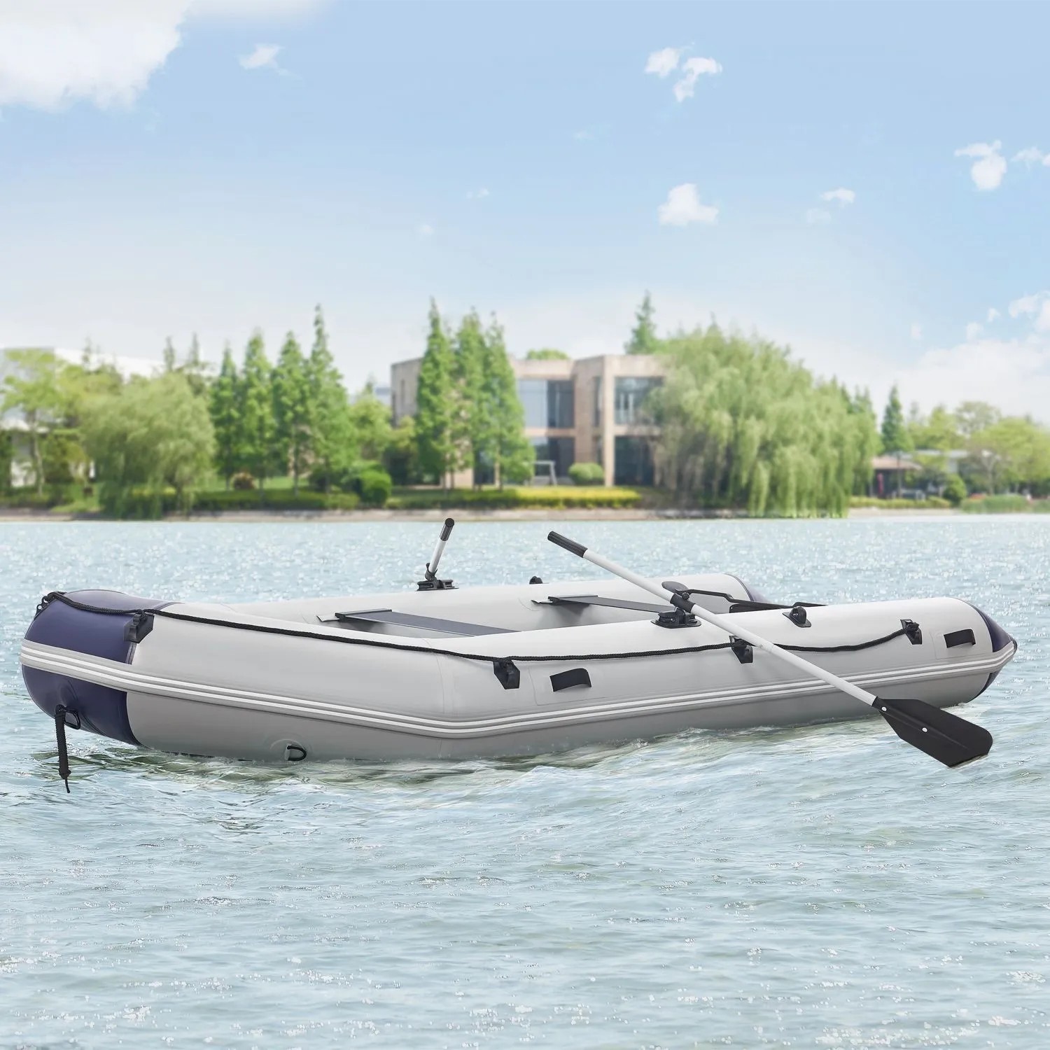 ArtSport Schlauchboot Paddelboot Grau mit Aluboden  3,80m_2