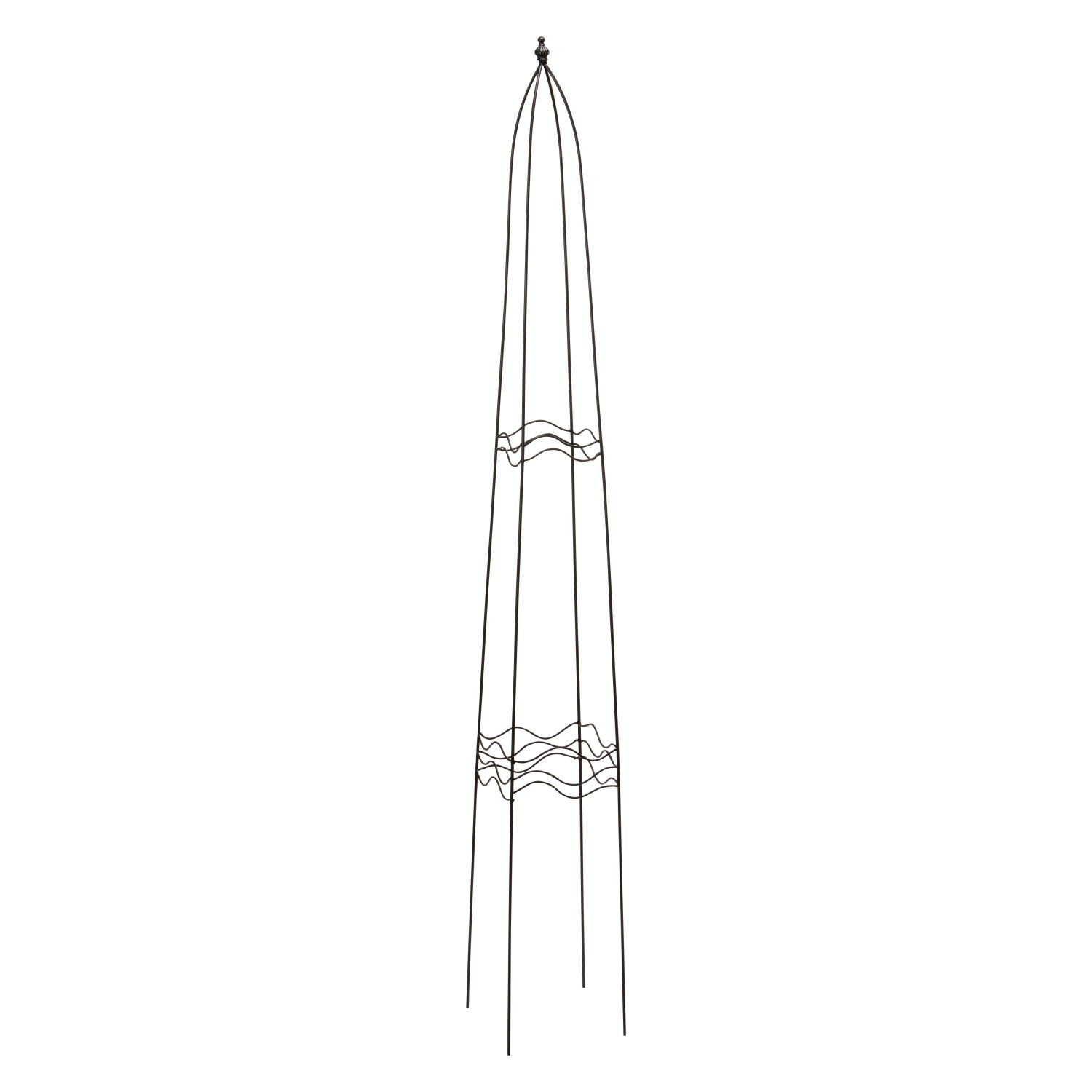 Rankhilfe Obelisk Eckig 160 cm x 23 cm x 23 cm Schwarz