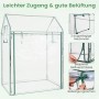 Costway Tomatengewächshaus mit PVC-Abdeckung, Sonnenschutznetz und Tür. Ideal für den Garten.