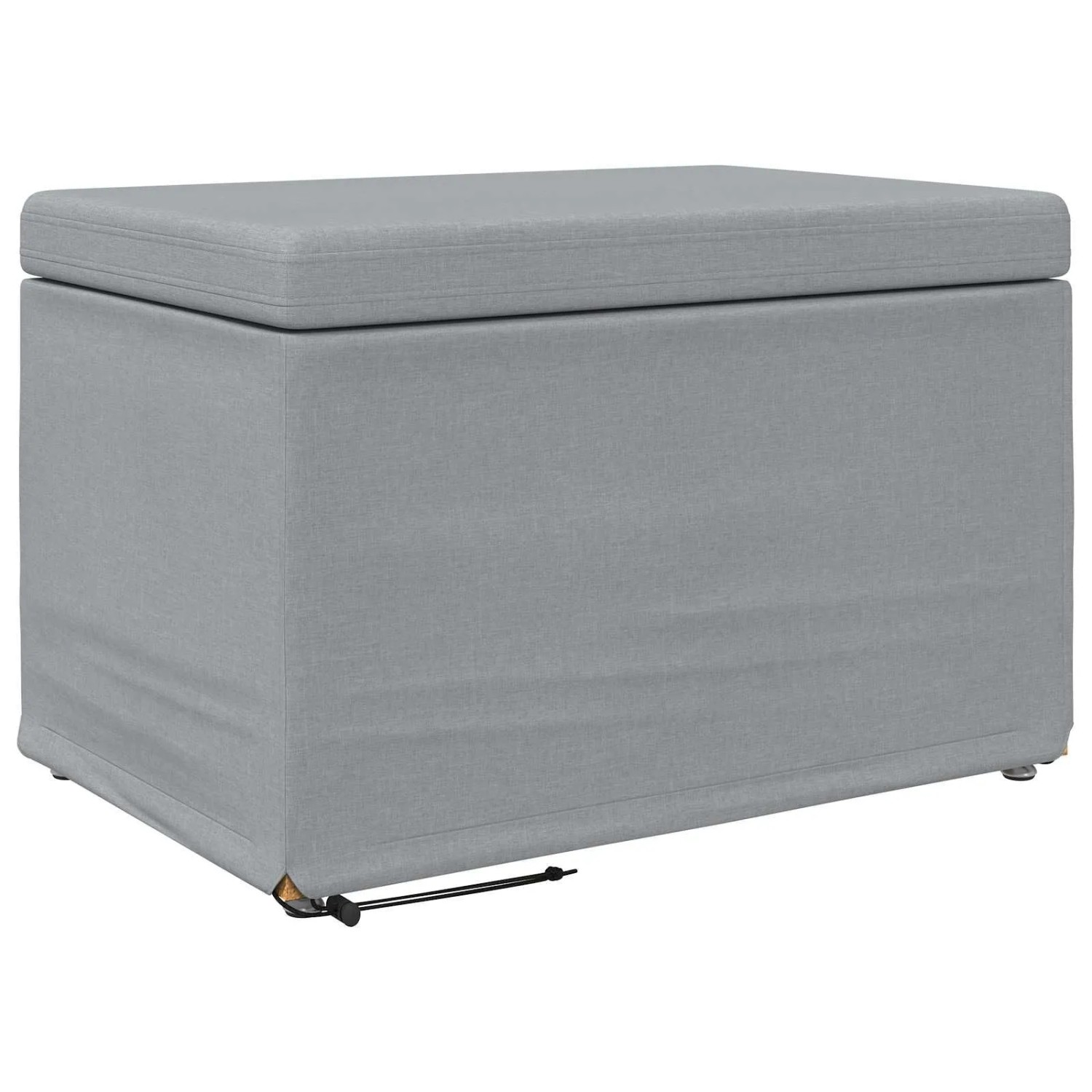 vidaXL Hocker Hellgrau 61 x 41 x 40 cm Stoff und Pressholz 876758