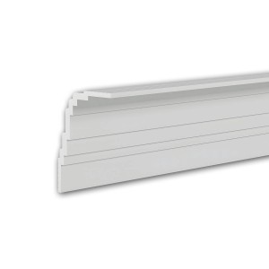 Weiße PROFHOME Eckleiste/Deckenleiste (200 cm) aus Polystyrol für den Innenbereich.