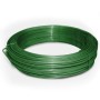 Grüner Karat Spanndraht (3,1 mm) für Maschendrahtzaun, aufgerollt.